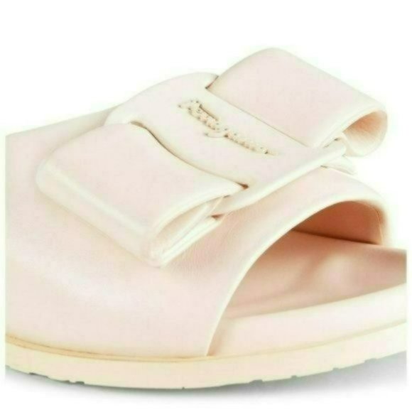 Salvatore Ferragamo Virgil Leather Slides-9W - Picture 2 of 9